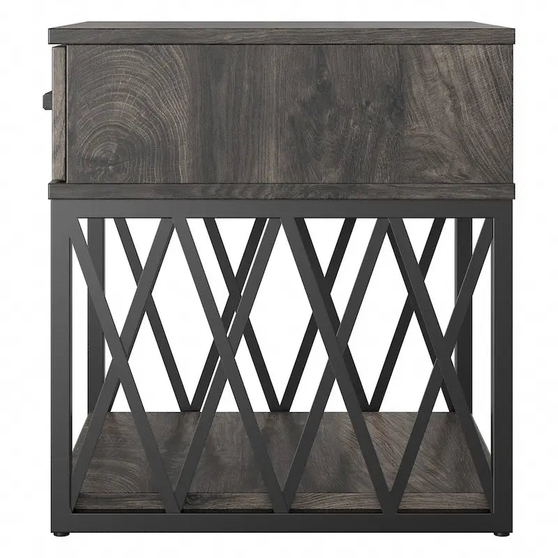 Table d'appoint industrielle City Park avec tiroir