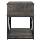 Table d'appoint industrielle City Park avec tiroir