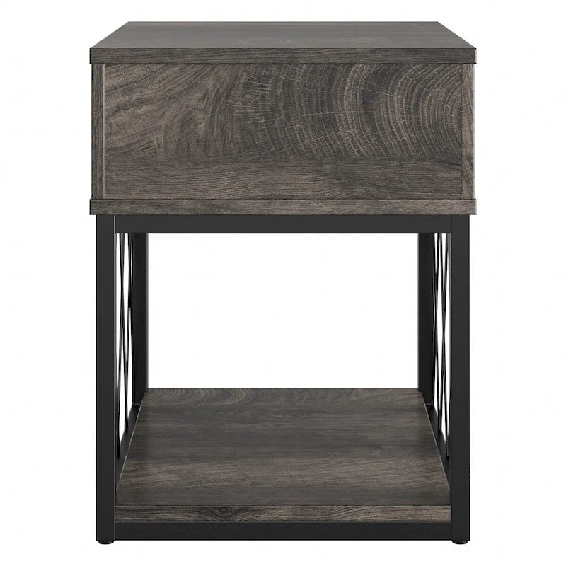 Table d'appoint industrielle City Park avec tiroir