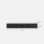 Minimalist TV Stand with DrawersSolid Wood Media Console with Cabinets, Flip-down Door, Walnut Veneer, Fully-Assembled