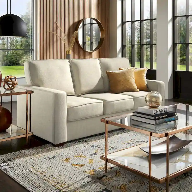 Roros Fabric Upholstered Square Arm Sofa by iNSPIRE Q Classic