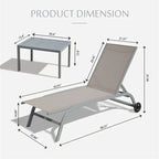 Two Outdoor Lounge Chairs with 1 Table