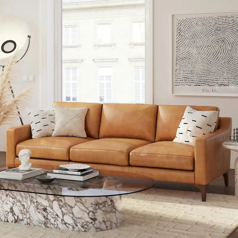 Poly & Bark Sorrento Sofa - Full Grain Genuine Italian Leather