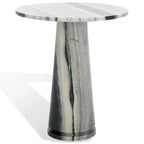 Table d'appoint ronde haute en marbre SAFAVIEH Couture Ghicu - 56 cm L x 53 cm P x 61 cm H - 21Wx21Dx24H
