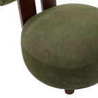 Christopher Knight Home Chariya Poltrona Accent Moderna in Velluto con Struttura in Legno di Gomma e Schienale Cilindrico