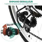 Moasis24/26 Vélo Cruiser 7 Vitesses, Vélo à Cadre Bas Ajustable, Vélo de Ville, Bicyclette