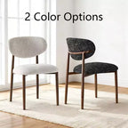 Set of 4 Modern Upholstered Dining Chairs with Curved Backrest, Iron Frame Armless Side Chairs for Dining Room, Kitchen-Panipeachy