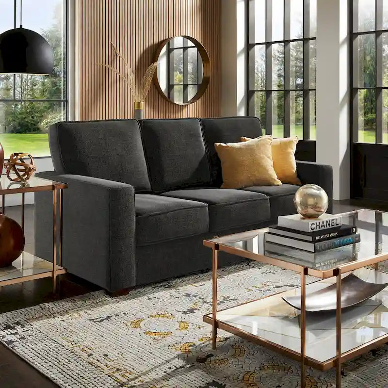 Roros Fabric Upholstered Square Arm Sofa by iNSPIRE Q Classic