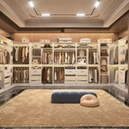 Besiost Set of 3 Corner Closet System with Tower Shelves and Drawers, Freestanding Closet Organizer with Hanging Rods
