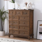 Rustic Brown Wood Accent Cabinet for Living Room Storage