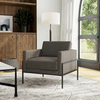Poltrona club moderna HomePop imbottita con struttura in metallo