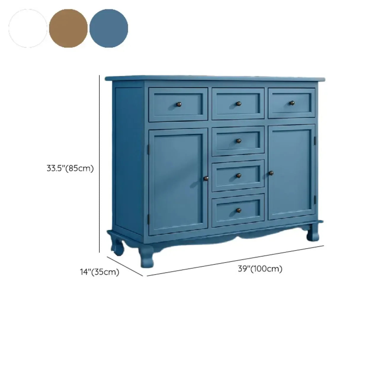 Rustic Brown Wood Accent Cabinet for Living Room Storage