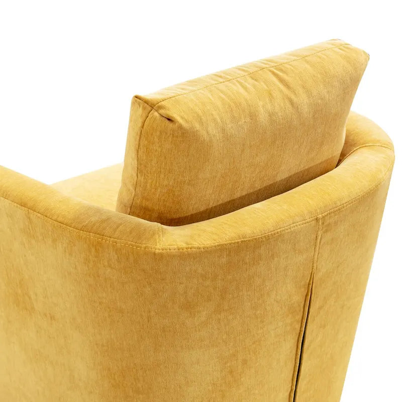 Modern Chenille Upholstered Swivel Accent Barrel Chair Set Modern Swivel Armchair for Living Room