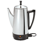 Cafetière à percolateur Presto en acier inoxydable, 12 tasses, robuste, argent - 2.79