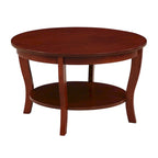 Round Coffee Table with Shelf