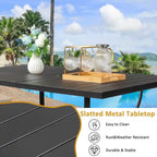 Patio 59 in. Wrought Iron Dining Table
