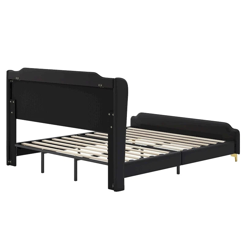 Modern Upholstered PU Leather Bed