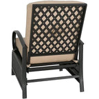 Poltrona Reclinabile Regolabile da Esterno con Cuscino - 38 (P) x 26.5 (L) x 38.5 (A) POLLICI