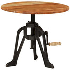 vidaXL Side Table Round Coffee End Table Sofa Table Solid Wood and Cast Iron