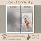 Bathroom Medicine Cabinet with LED Mirror, Surface or Recessed Mount, Dimmable Light, Anti-Fog, Adjustable Shelving
