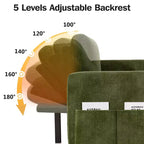 Dyonery 81 Sectional Sleeper Sofa, L-Shaped Pull Out Couch with Reversible Storage Chaise, USB, Reclining Backrest