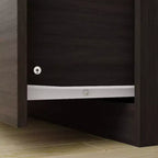 Hitow Armoire Double Drawer Mirrored Door Closet Zoned Storage