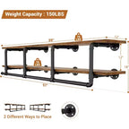 Besiost 2-Tier Clothing Rack with Hanging Rod, Clothing Shelves with Top Shelf