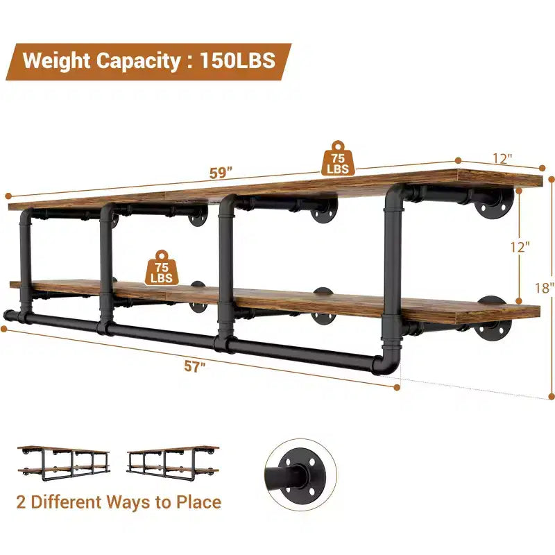 Besiost 2-Tier Clothing Rack with Hanging Rod, Clothing Shelves with Top Shelf