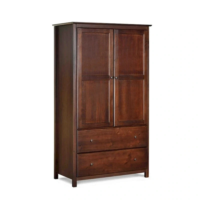 2-Door Solid Wood Armoire - 41x72x22