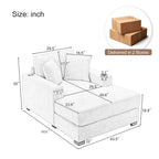 Three sizes Oversized Chaise Lounger with Pillows