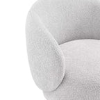 Spruce&Spring Upholstered Swivel Accent Barrel Chair with Wood Base