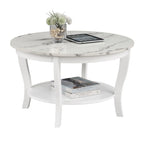 Round Coffee Table with Shelf