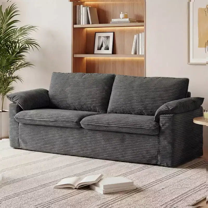Dyonery 86 Cloud Loveseat Sofa, Deep Seat & Wide Armrest Pillows, Sturdy Frame, Breathable Ergonomic Design