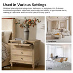 Giorgio 3 - Drawer end table with Built-In Outlets Set of 2|HULALA HOME