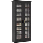 Lantine Tall Shoe Cabinet with Doors, 8-Tier Shoe Storage with Adjustable Shelves, Modern Shoe Rack Cabinet for Hallway, Closet, Living Room, White