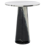 Table d'appoint ronde haute en marbre SAFAVIEH Couture Ghicu - 56 cm L x 53 cm P x 61 cm H - 21Wx21Dx24H