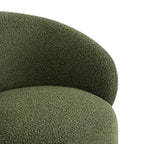 Spruce&Spring Upholstered Swivel Accent Barrel Chair with Wood Base