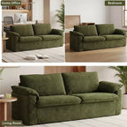 Dyonery 86 Cloud Loveseat Sofa, Deep Seat & Wide Armrest Pillows, Sturdy Frame, Breathable Ergonomic Design