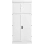 77H Freestanding Kitchen Pantry, Farmhouse Storage Cabinet with Adjustable Shelves, Door Shelves, Drawers & Wine Racks - ModernLuxe