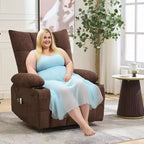 Power Lift Recliner Chair for Elderly with Massage and Heat, Oversized Massage & Heat Recliner with Soft Padded Upholstery, Side Pocket & Cup Holders