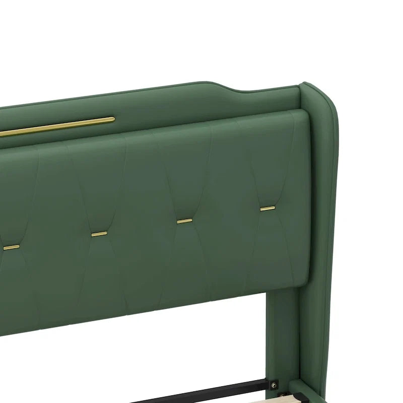 Modern Upholstered PU Leather Bed
