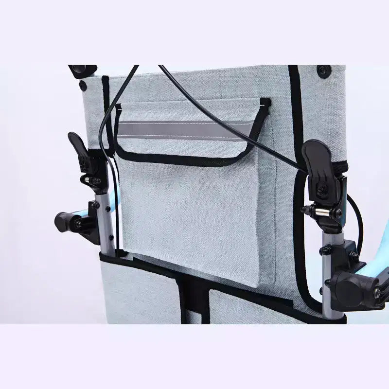 Ultra Lightweight Elderly Transport Wheelchair Portable Lightweight Folding Transport Chair, with Locking Handbrake, Removable Flip Armrests