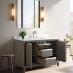 Vanity Art Bathroom Vanity with Ceramic Sink and Engineered Marble Top