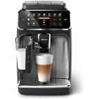 Machine à café expresso haut de gamme, 12 cafés chauds/froids, système LatteGo, broyeur céramique, chrome noir