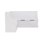 Tobin Traditional Solid Wood Backless Storage Corner Nook Breakfast Bench Cushion White - Linon
