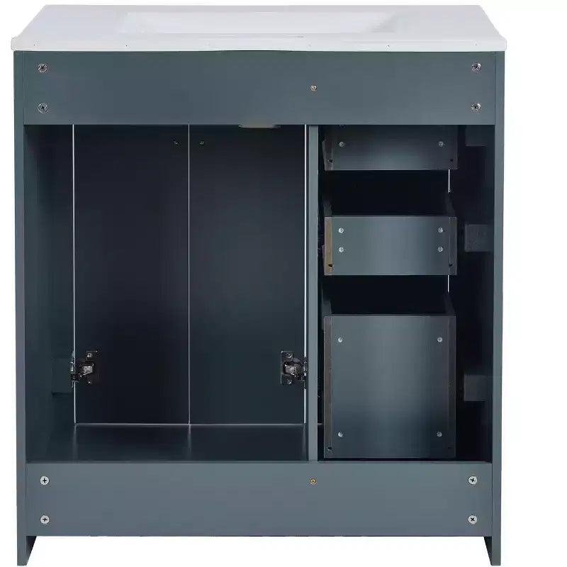 30 Single Sink Bathroom Vanity with Cabinet & 3 Drawers – Black / Blue / Green / Indigo / White