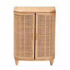 bali & pari Yanka Mobile Contenitore in Rattan Naturale: Artigianale, 2 Ripiani, Design Bohemien
