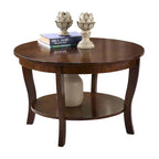 Round Coffee Table with Shelf