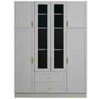 Whisen 71''H Freestanding Kitchen Storage Pantry, Large Dining Storage Cabinet Cupboard Sideboards With 6 Doors, Adjustable Shelves