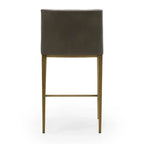 Modrest Fairview Contemporary Grey & Brass Counter Stool